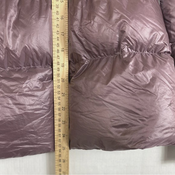 Athleta Lofty Down Puffer Jacket Womens XX Small Metallic Volcanic Mauve - Picture 13 of 13